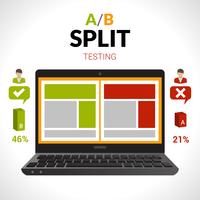 Split Testing Concept vector