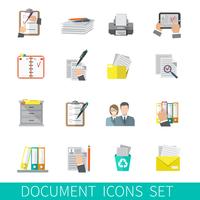 Icono de documento plano vector