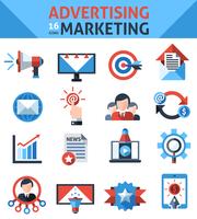 Advertising Marketing Icons vector