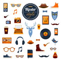 Conjunto de elementos de hipster vector