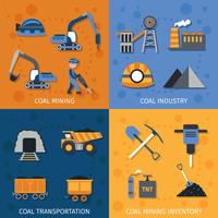 Coal Industry Set vector