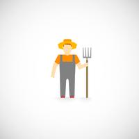 Farmer Character Icon vector