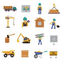 Icono de construcción plana vector