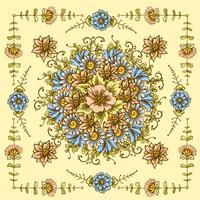 Vintage floral pattern vector