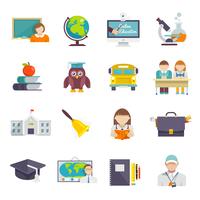 School Icon Flat vector