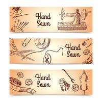 Sewing Banners Set vector