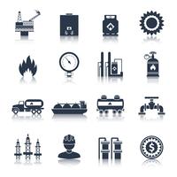 Gas Icons Black vector