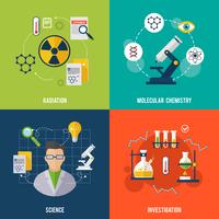 Chemistry Flat Set vector