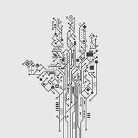 Circuit Board Hand vector