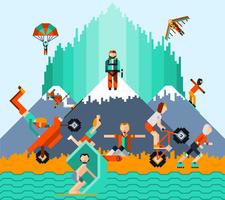 Extreme Sports Concept vector