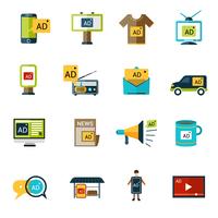 Advertising Icons Set vector