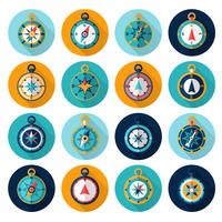 Compass Icon Flat vector