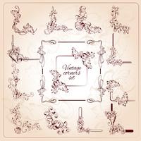 Vintage Corners Set vector