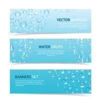 Water Drops Banners vector