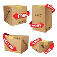 Boxes With Delivery Symbols vector