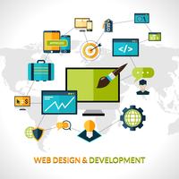 Web Development Composition vector