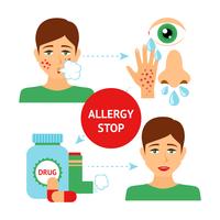 Allergy Prevention Concept vector