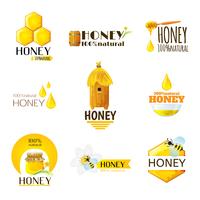 Honey Labels Set vector