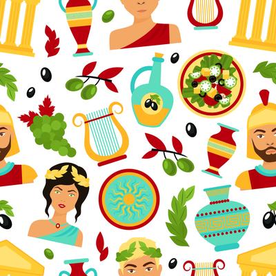 Greece seamless pattern