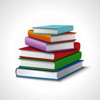 Books Stack Realistic vector