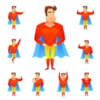 Superhero Avatar Set vector