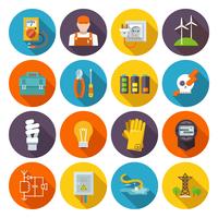 Electricity Icon Flat vector