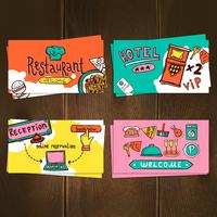 Hotel Cards Set vector