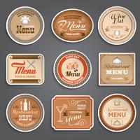 Etiquetas de menú vintage vector