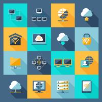 Network Icons Flat vector