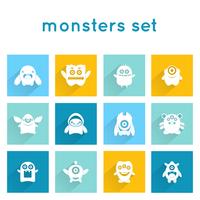 Monster Icons Set vector