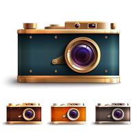 Retro Style Camera Set vector