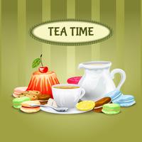 Tea Time Poster vector