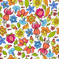 Flowers Pattern Colored vector