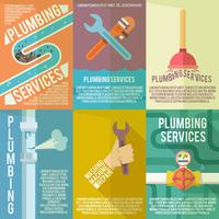 Plumbing icons composition poster vector