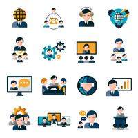Business Meeting Icons vector