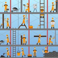 Construction Process Background vector