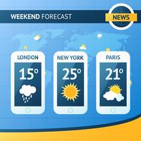 Weather Forecast Background vector