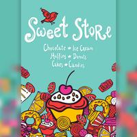 Sweet Store Background vector