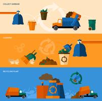 Garbage Banner Set vector