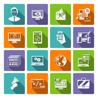 Seo Internet Marketing Flat Icon vector