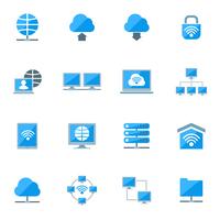 Network Icons Set vector