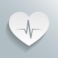 Heart beat rate icon vector