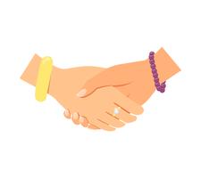 Business women handshake vector