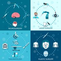 Medical surgery set vector