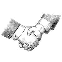 Business handshake vector
