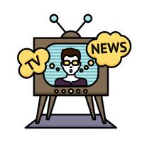 Tv News Poster vector