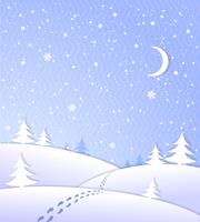 Winter background with falling snow vector