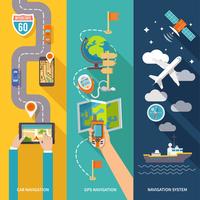 Navigation banner set vector