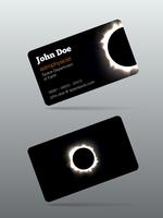 tarjeta de visita eclipse vector