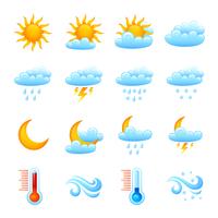 Conjunto de iconos de clima vector